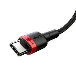 PD кабель Baseus Cafule PD2.0 100W Type-C Для Type-C cable (20V 5A)2m червоний+чорний CATKLF-AL91 - мініатюра 5