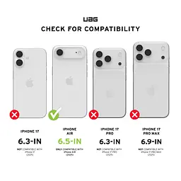Чохол UAG для iPhone 17 Air, Metropolis LT Magsafe, Kevlar Black teh0019548 - мініатюра 2