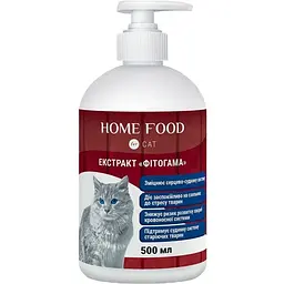 Харчова добавка для котів Home Food Фітогама для зміцнення серцево-судинної системи 500 мл