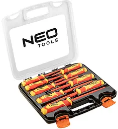 Викрутки діелектрична, SL,PH, сталь S2, кейс, набір 9шт Neo Tools hoz0014085