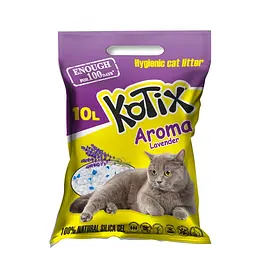 Силікагелевий наповнювач Kotix Lavender з ароматом лаванди 10 л