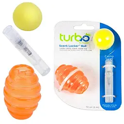 Coastal Turbo Scent Locker Football Турбо Сент локер футбол іграшка для котів м'яч овальний оранжевий