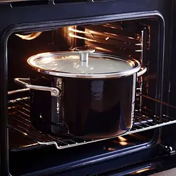 Каструля KitchenAid Steel Core з кришкою 24 см 6 л матова чорна (CC006001-001) - мініатюра 3