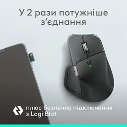 Мишка Logitech MX Master 4 for Business Wireless/Bluetooth Graphite (910-007617) - мініатюра 2