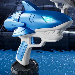 Водяний акумуляторний пістолет Shark Water Gun 185-68 (300ml) with lithium battery Blue - мініатюра 2