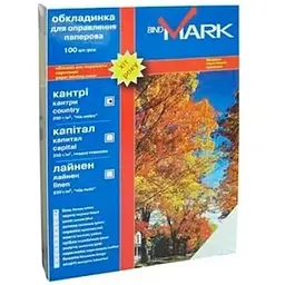 Обкладинка для палітурки bindMARK карт. Кантри А4 230 г/м2 (100 шт.) белая (41701)