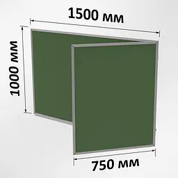 Дошка ТСО шкільна крейдяна 3-поверхнева 2250х1000 мм