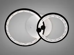 LED люстра з пультом, диммером і кольоровою підсвіткою, 55W, чорна - мініатюра 3