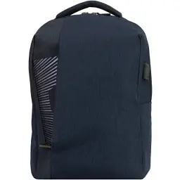 Рюкзак шкільний Optima 17.5" USB Techno чоловічий 0.7 кг 16-25 л Синій з виділеними елементами (O97593-01) - мініатюра 4