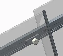 Двері в нішу Koer SR SD02-140x200-TR-01 прозоре скло Easy Clean 8 мм, хром KR5383, універсальні, прозорий, хром - мініатюра 4