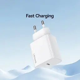 МЗП Usams US-OYXLTZ01 CC226 PD20W (1USB-C) + кабель Type-C to Type-C White - мініатюра 6
