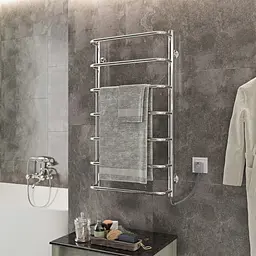 Електрична рушникосушарка Kosser Скоба 600x500/4 ЕR рег. ДС08ER, Хром, Праве - мініатюра 3