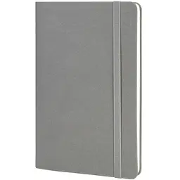 Книга записна Optima А5 VIVELLA, м’яка обкладинка, гумка, білий блок лінія, сірий (O27104-10)