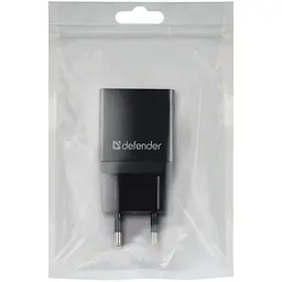Зарядний пристрій Defender EPA-10 black, 1xUSB, 5V / 2.1A (83572) - мініатюра 3