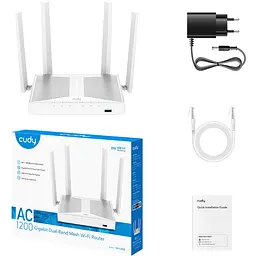 Маршрутизатор Cudy WR1300S, AC1200 Gigabit Wi-Fi Mesh Router with USB - мініатюра 3