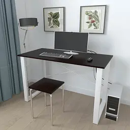 Письмовий стіл Ferrum-decor Драйв 750x1400x700 Білий метал ДСП Венге Магія 16 мм (FRD-105366)