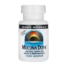 Травы Source Naturals Мукуна Жгучая, Mucuna Dopa, 60 капсул (SN2191)