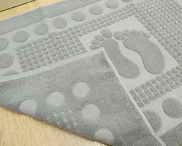 Турецький рушник для ніг Zeron 50х70 Light Gray щільність 750 г/м2 - мініатюра 4