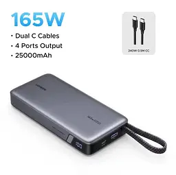 Зовнішній акумулятор - павербанк Ugreen 165W Nexode 25000mAh PB552 - мініатюра 3