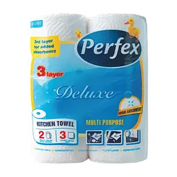 Бумажные полотенца Perfex Deluxe 3 слоя 2 рулона (8606102287381)