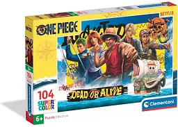 Пазл Clementoni SuperСolor: Розшукується живим чи мертвим, Один шматок, Netflix (SuperСolor - One Piece: Dead or Alive Puzzle - 104 pcs.), 104 ел. (28105)