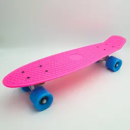 Пенні борд скейт 55х15см до 80кг ABEC 7 матові колеса скейтборд Penny Board Pastel Series малиновий - мініатюра 8