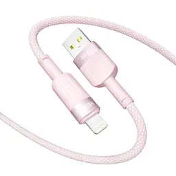 Кабель для заряджання та обміну даними USB Yoki YK-ST41 STYLE Series USB/Lightning 12W 2.4A/5V 1.2 м Рожевий - мініатюра 4
