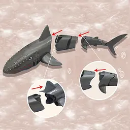 Човен на радіокеруванні SHT FY666 Shark 2.4G Grey - мініатюра 5