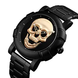 Оригінальний годинник Skmei Skull 9178 Black-Red Platina - мініатюра 8