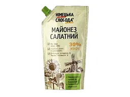 Майонезний соус Німецька слобода Салатний 300г 30% дой-пак