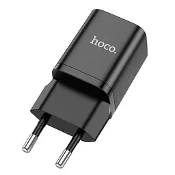 Адаптер мережевий HOCO Rigorous charger N19 1 вихід Type-C 25W чорний - мініатюра 2