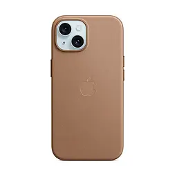 Чехол для Apple iPhone 15, FineWoven Case with MagSafe, коричневый, защитная накладка из материала FineWoven, противоударный, для iPhone, защита всего корпуса, поддержка беспроводной зарядки и MagSafe, (ARM71973)