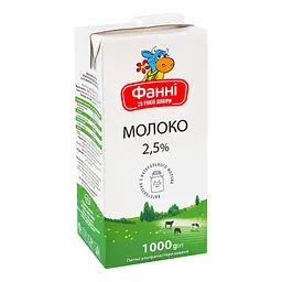 Молоко Фанні 2.5% ультрапастеризоване 1 л - мініатюра 2