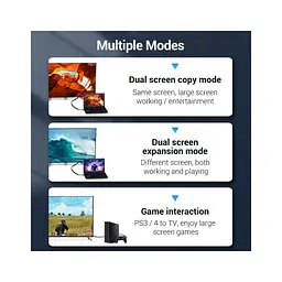 Кабель мультимедійний HDMI M to HDMI M 2.0m 4K60Hz flat black Vention (AAKBH) - мініатюра 6