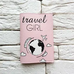 Обкладинка для паспорта Travel girl (рожевий) - мініатюра 2