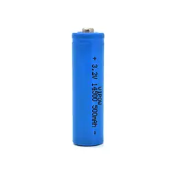 Акумулятор 14500 LiFePO4 (size AA), 500mAh, 3.2V, TipTop, синій Vipow (IFR14500-500mAhTT / 21439)