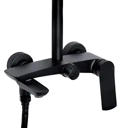 Душова система універсальна Qtap Slavonice Black Matt з виливом QTSLA111BLM45911 - мініатюра 3