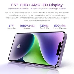Смартфон Oukitel P1 6.7" HD /8GB/256GB/ G99 /5150mAh/ 50+32Мп / Purple - мініатюра 7