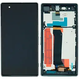 Дисплей Sony C6916 Xperia Z1s L39t чорний, з рамкою