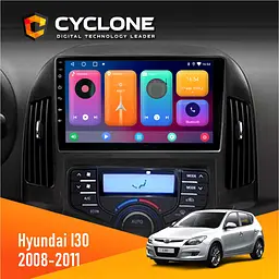 Штатна магнітола Hyundai i30 (FD) 2008-2011 Climate Cyclone C9-001 2x32 CPL Cyclone (НФ-00002249)