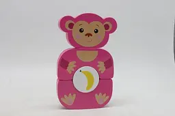 Деревʼяна іграшка "Wooden Block: Мавпочка", 4 елементи - мініатюра 2