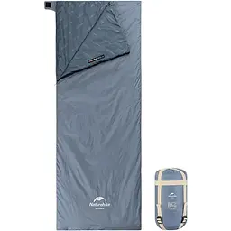 Спальник надлегкий Naturehike Ultralight LW180 NH21MSD09 правий 15°C розмір M сіро-синій