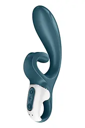 Смарт вібратор-кролик Satisfyer Hug Me Bluegrey, 2 мотори, діаметр 4,2см, широка кліторальна частина - мініатюра 4