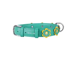 Нашийник для тварин Collar GLAMOUR з оздобленням "Аплікація" Ш 25 мм Д 38-49 см фіолетовий (35039)