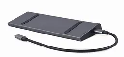 Док-станція Cablexpert USB-C 9-в-1 (A-CM-COMBO9-02) USB-хаб + HDMI/VGA/PD/LAN/3.5-мм аудіо - мініатюра 4