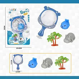 Набір іграшок для ванної Сачок і 2 пищалки Bath Toys