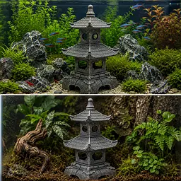 Декорація Hobby Senso Temple 11×11×19 см для акваріума і тераріуму (41731) - мініатюра 3