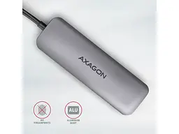 Мультипортовий адаптер AXAGON SuperSpeed Combo 5in1 Grey (HMC-5) - мініатюра 4