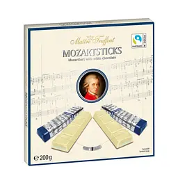 Шоколад Maitre Truffout Mozartsticks Mozartbars with white chocolate 200 г