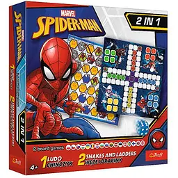 Настільна гра Trefl Лудо 2 в 1. Марвел: Людина-павук (Ludo 2 in 1: Marvel. Spider-Man) (02419)